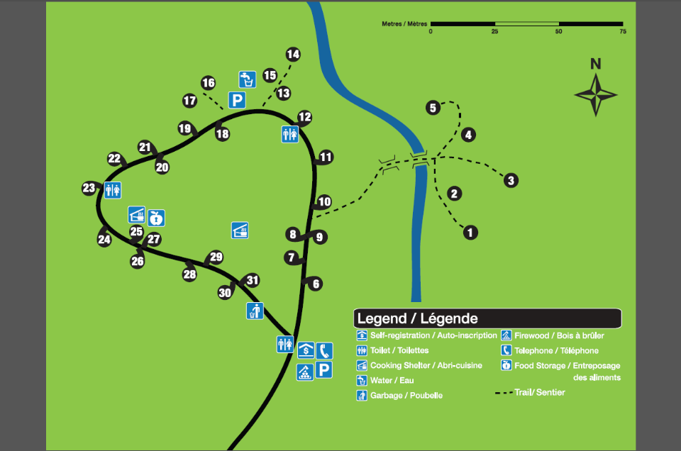 Columbia Icefields Campground Map