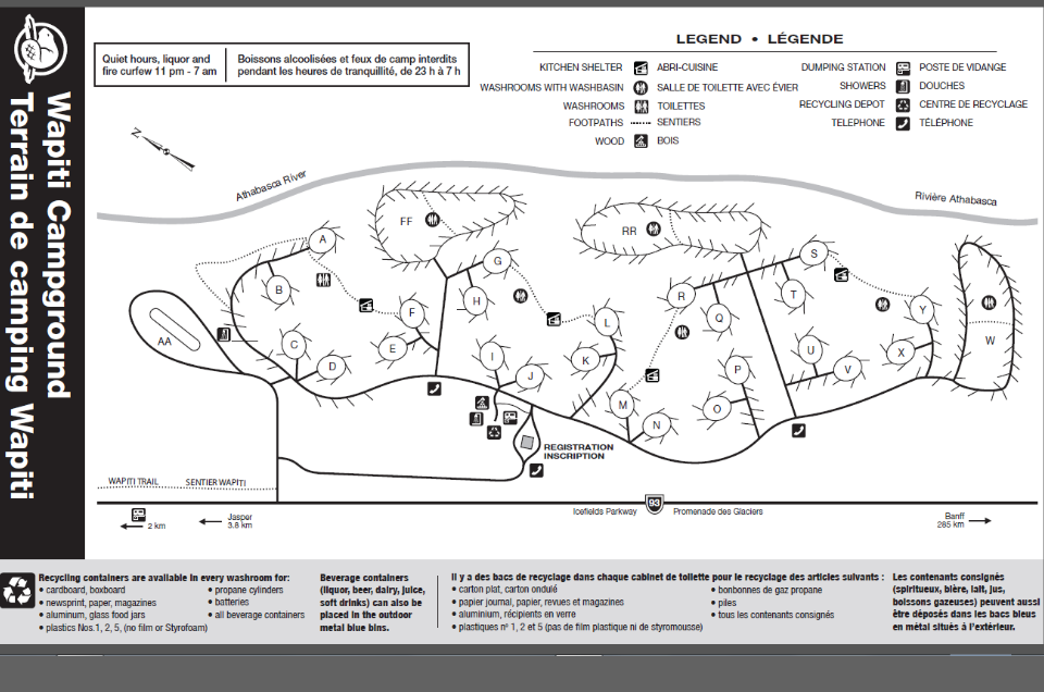 Wapiti Campground Map